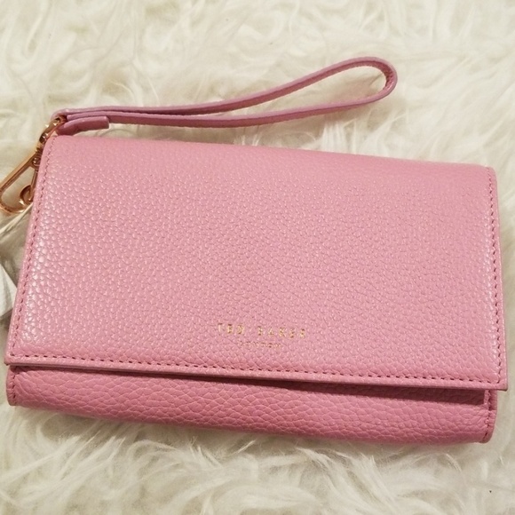 💕TED BAKER💕 Holli French Pebble Leather Wristlet - Picture 1 of 8
